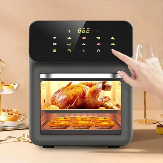 10L intelligent oil-free wide capacity air fryer with 360 ° convection visualization for kitchen and house applications