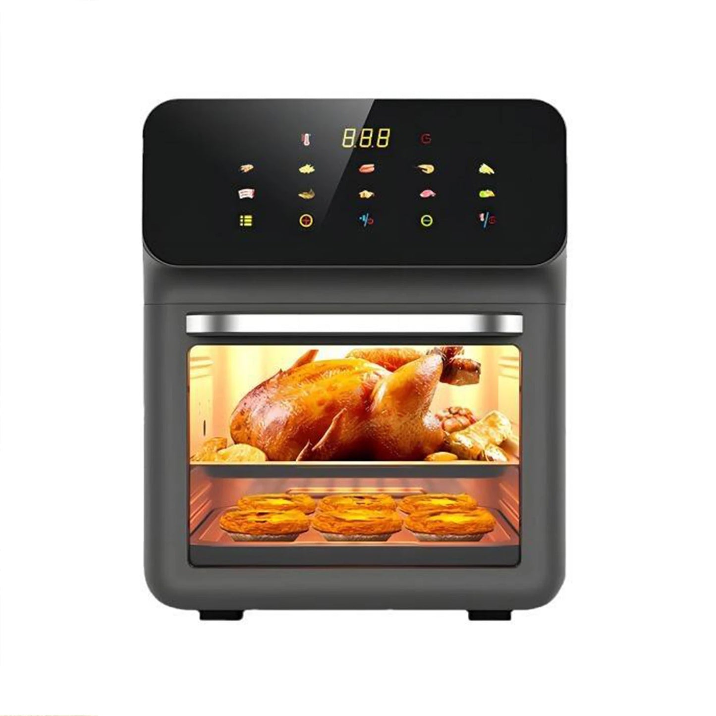 10l intelligent oil-free wide capacity air fryer with 360 ° convection visualization for kitchen and house applications