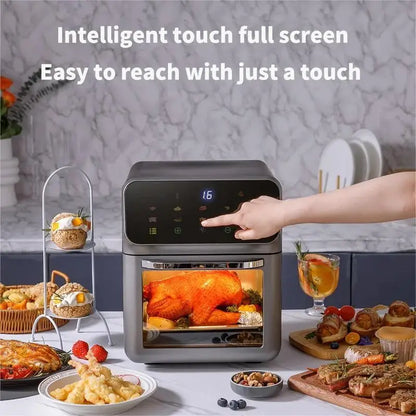 10L intelligent oil-free wide capacity air fryer with 360 ° convection visualization for kitchen and house applications