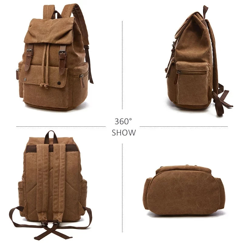 vintage canvas laptop backpack for men women school mochila feminina fashion anti-theft women travel backpacks school backpack