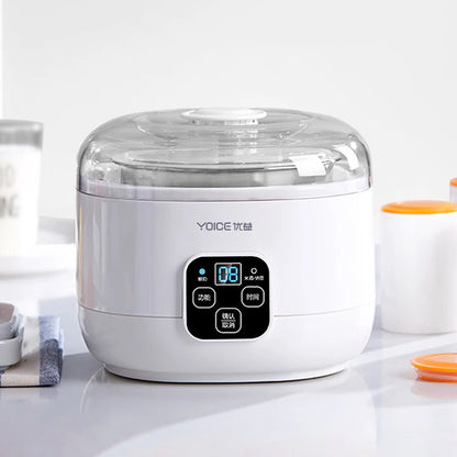 1.0L Automatic Yogurt Maker with Jars Household Multifunction Mini Yogurt Machine Rice Wine Natto Machine DIY Yogurt Tools 220V