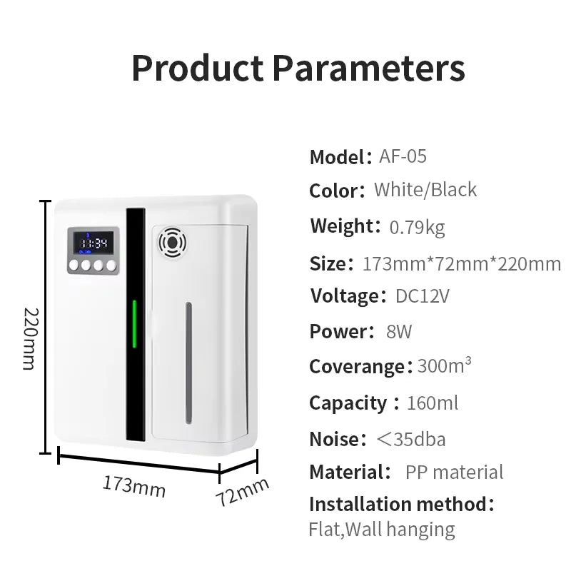 wall-mounted diffuser hotel perfume hall indoor aromatherapy machine intelligent bluetooth automatic perfume spray machine home