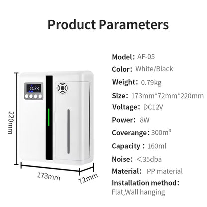 Wall-mounted diffuser hotel perfume hall indoor aromatherapy machine intelligent Bluetooth automatic perfume spray machine home