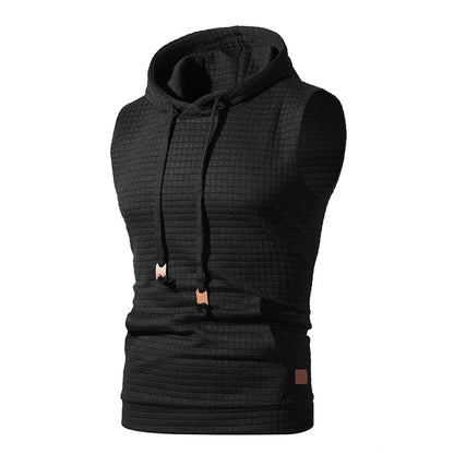 Men Summer Hooded Zipper Vest Mens Clothes Camouflage Tank Top Fitness Sweatshirt Sportswear Clothing Sleeveless Tanktop
