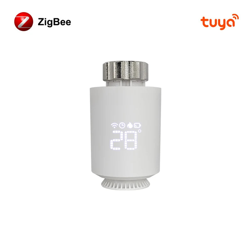 avatto tuya zigbee3.0 smart thermostat radiator actuator trv thermostatic valve controller works with alexa google home alice