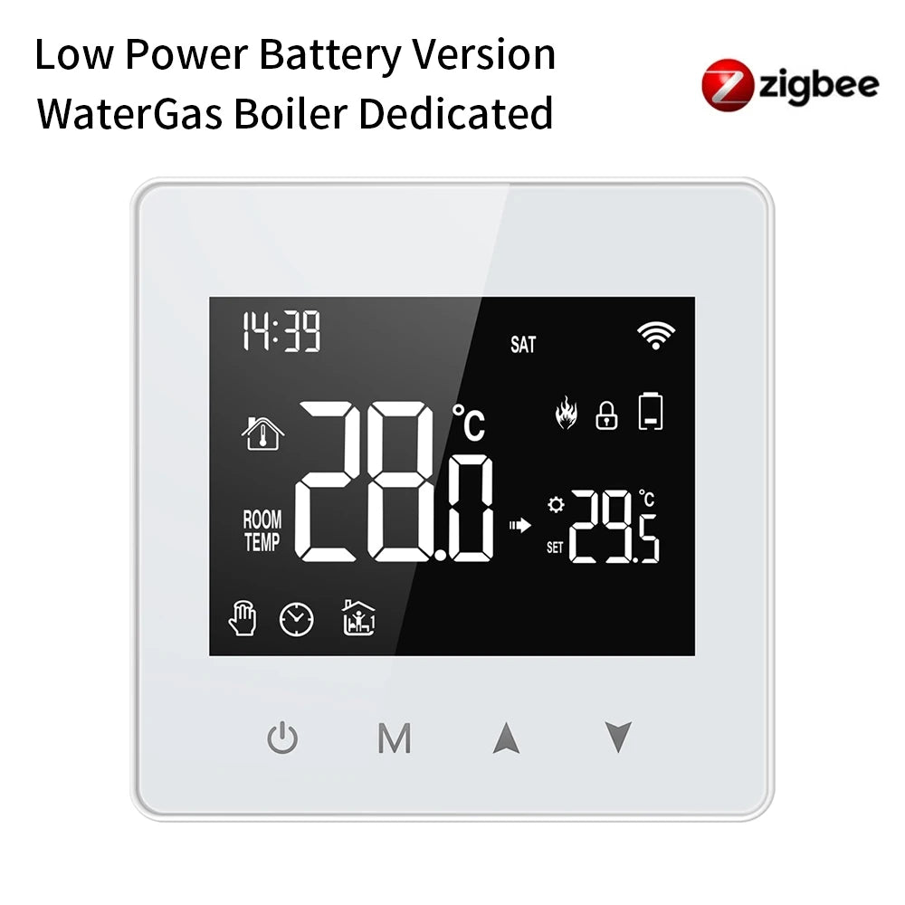 avatto tuya wifi/zigbee smart thermostat,low power battery water gas boiler temperature controller for alexa google home alice