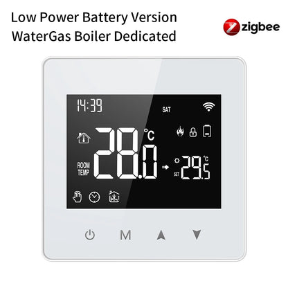 AVATTO Tuya WiFi/ZigBee Smart Thermostat,Low Power Battery Water Gas Boiler Temperature Controller For Alexa Google Home Alice