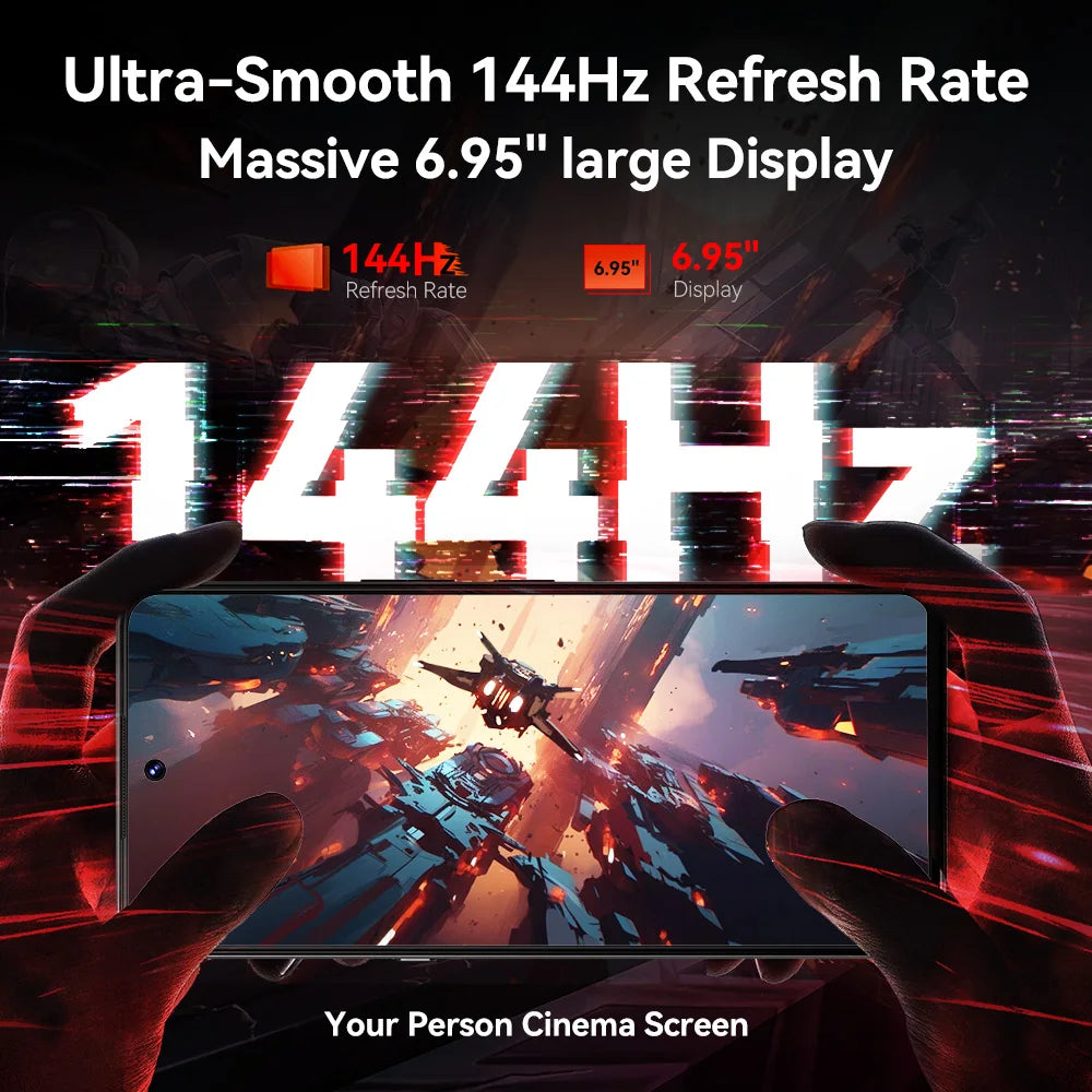 cubot max 5, android smartphone 5g, dimensity 8200,4nm,  3.1ghz, 6.95-inch 144hz large screen, 24+256gb,gaming phone,add to cart