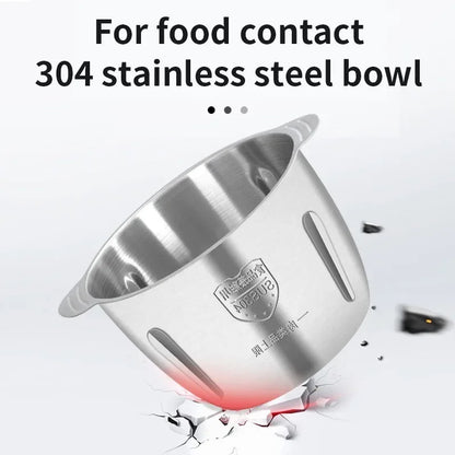 220V Electric Meat Grinder Stainless Steel Large Capacity Multifunctional Auxiliary Food Machine Meat Grinder 3 Gears Adjustment