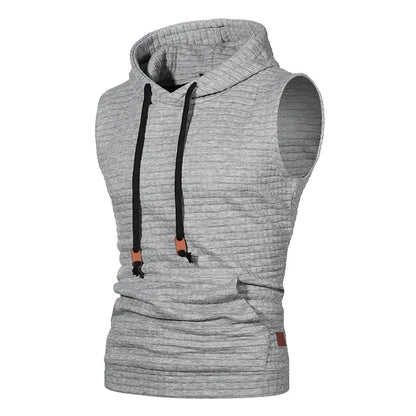 Men Summer Hooded Zipper Vest Mens Clothes Camouflage Tank Top Fitness Sweatshirt Sportswear Clothing Sleeveless Tanktop
