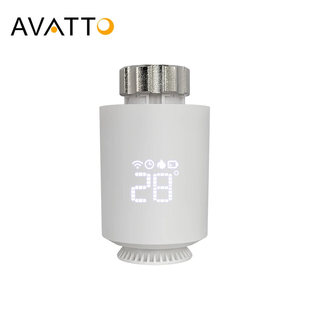 avatto tuya zigbee3.0 smart thermostat radiator actuator trv thermostatic valve controller works with alexa google home alice
