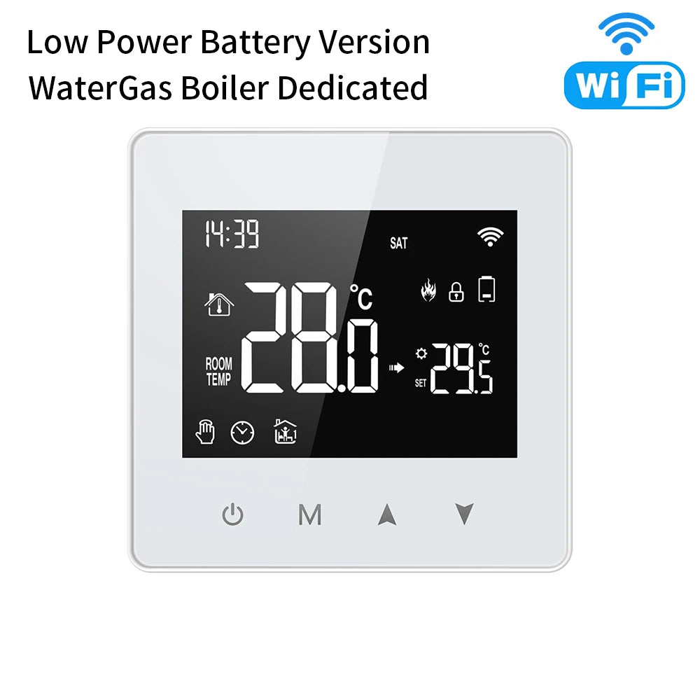 avatto tuya wifi/zigbee smart thermostat,low power battery water gas boiler temperature controller for alexa google home alice