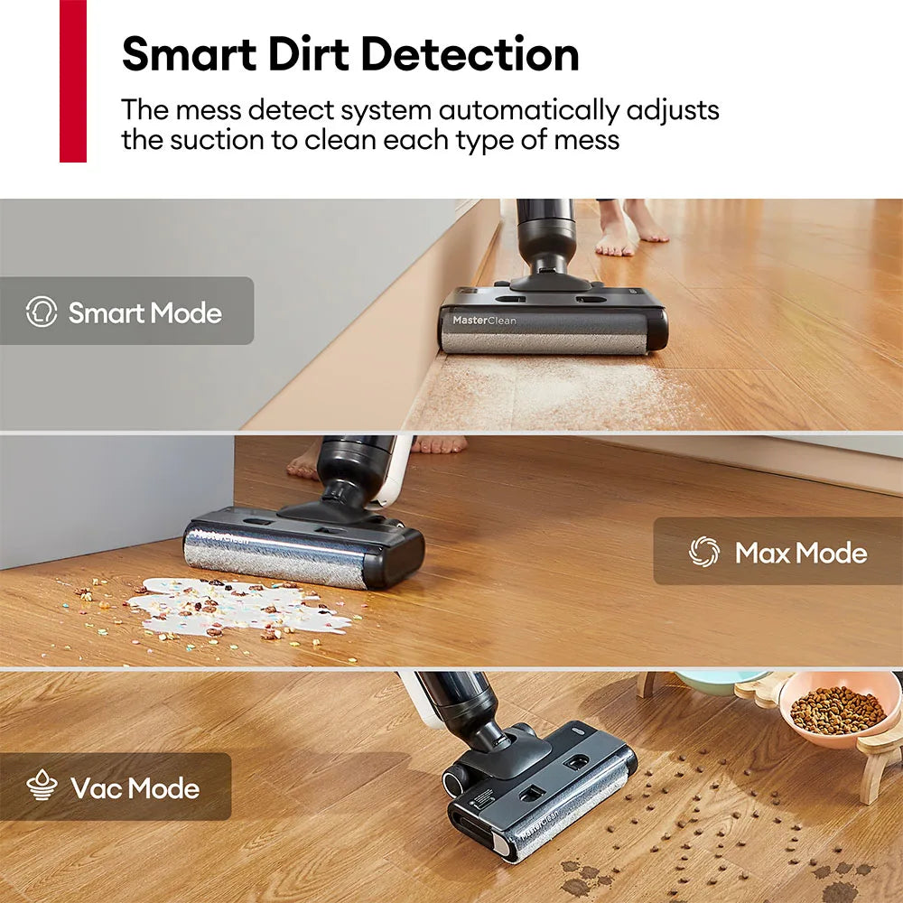 ultenic ac1 elite cordless vacuum and mop with selfcleaning up to 50min runtime smart dirt detection 3 cleaning mode lcd display
