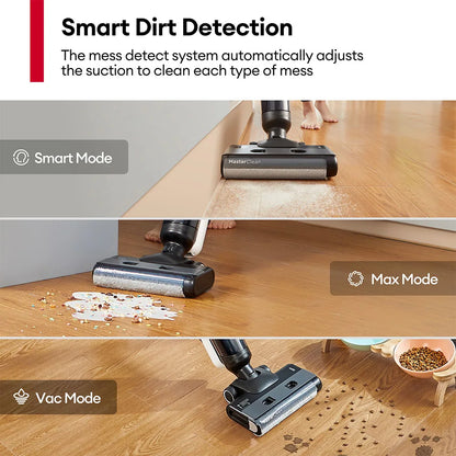 Ultenic AC1 Elite Cordless Vacuum And Mop with SelfCleaning Up to 50min Runtime Smart Dirt Detection 3 Cleaning Mode LCD Display