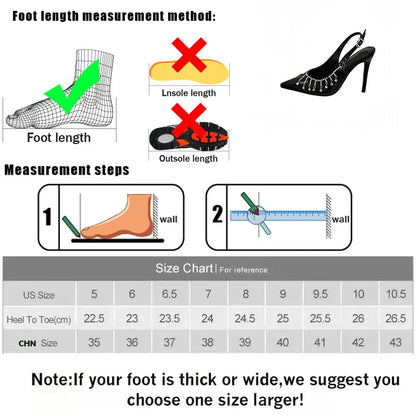 Fashion Rhinestones Chain Women Stiletto Heels Shoes Luxury Female Footwear Pointed Toe Ladies Super High Heels Pumps Shoes