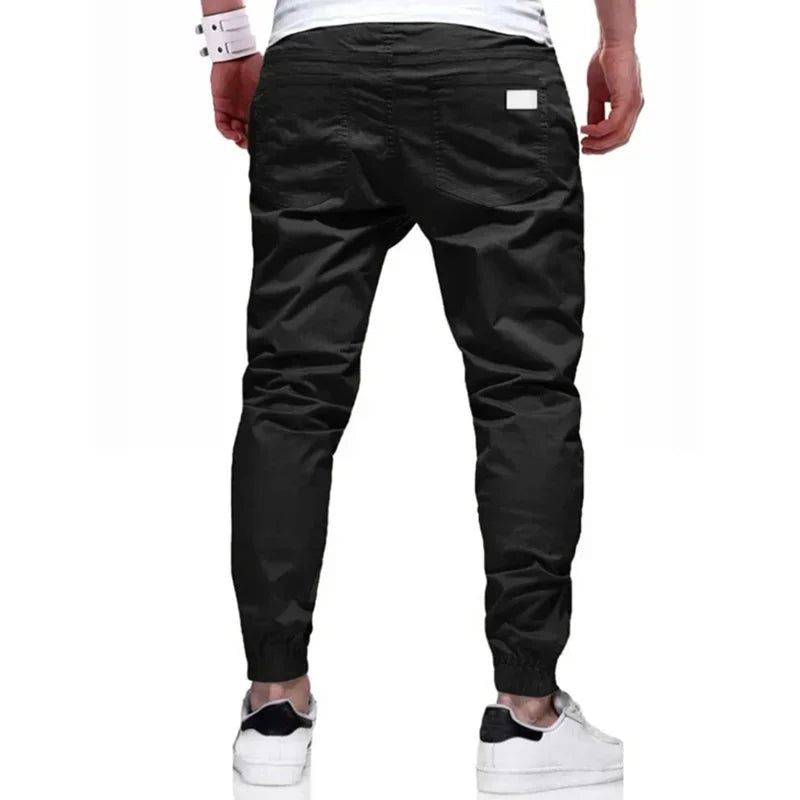 new cargo pants men's loose straight sports clothing solid color sweatpants large size joggers woven pants casual male trousers