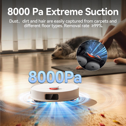 JONR P20 Pro Robot Vacuum Cleaner with Mop Function & Lifting Mop, 8000Pa All-in-One Cleaning Station,Edge Cleaning, Hot Air Dry