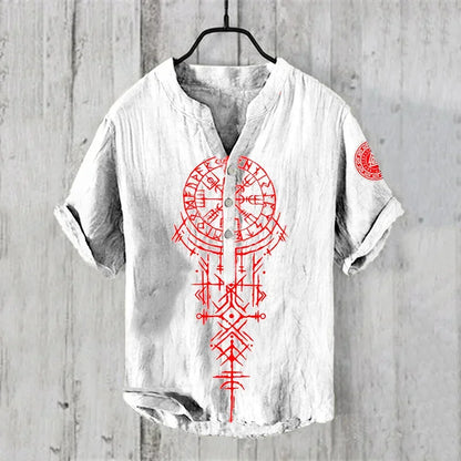 Spring and summer men's and women's shirts independent station casual Hawaiian style shirts men's tops 100% linen new hot sale