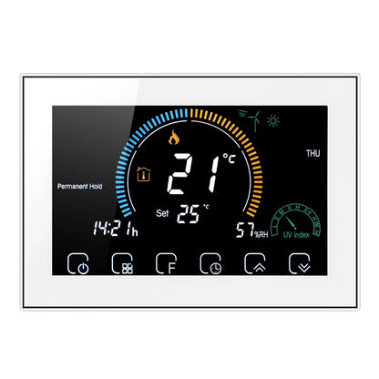 TUYA Wi-Fi Smart Large Colorful Screen Room  Air Thermostat Programmable WIFI for Switch Heating Cooler Bridge Voice Alexa