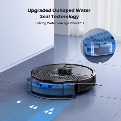 Lubluelu SL68 Robotic Vacuum Cleaner, 4500Pa Suction Power, Anti-Siphon, 5 Maps, Self-Charging, 24 No-Go Zones,110V-240V Power