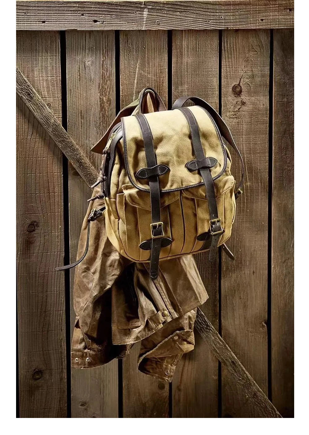 american retro durable travel backpack canvas vintage backpack with cowhide shoulder strap and ykk zipper high quality for men