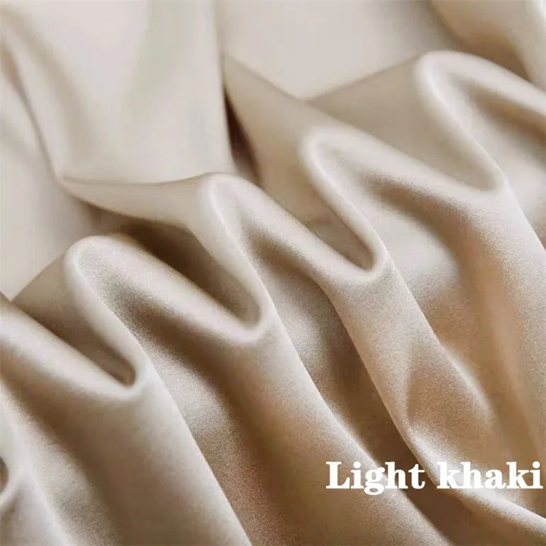 glossy acetic acid satin skirt women's  spring autumn new mid length elegant mature series dropped slim a-line skirt 6xl