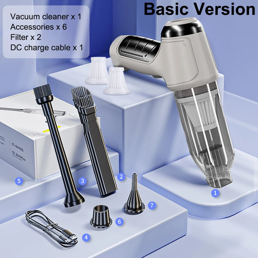 car vacuum cleaner wireless portable vacuum cleaner 95000pa strong suction handheld mini cleaner high power blower for car home