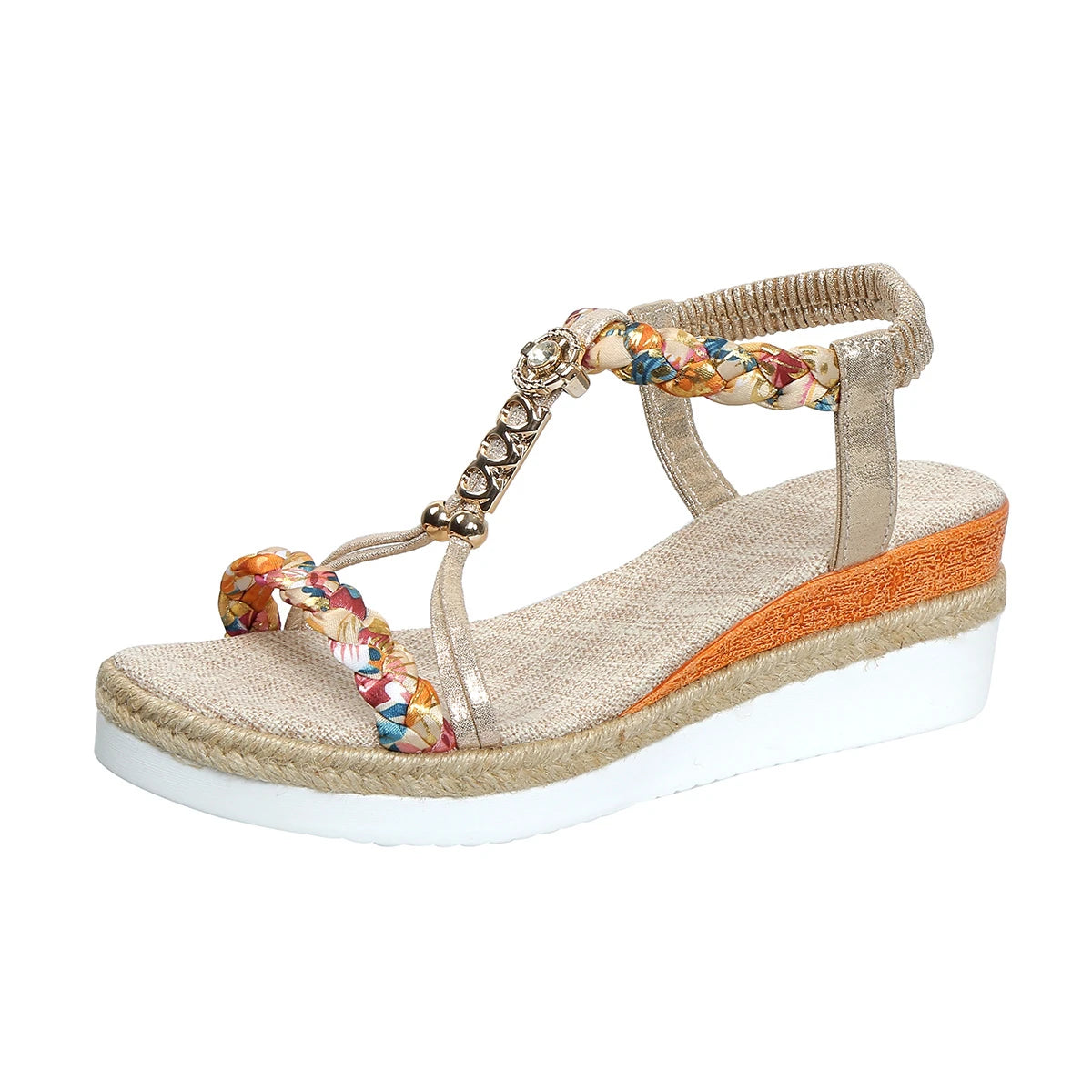 women wedge sandals summer  braided band platform gladiator sandals woman thick bottom beach shoes women sandalias de mujer