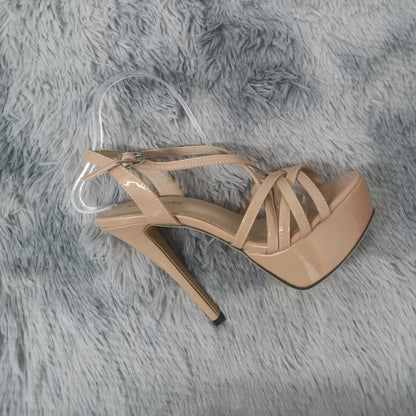 Large Size 43 Women Sandals 14CM Super Sexy Platform High Heels Ankle Strap Sandals Open Toe Gladiator Party Dress Wedding Shoes