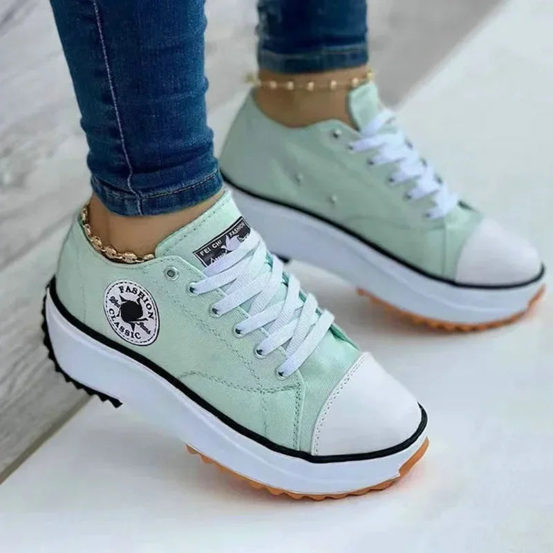 new women pattern canvas sneakers women casual shoes women sneakers shoes flat lace-up zapatillas mujer chaussure femme