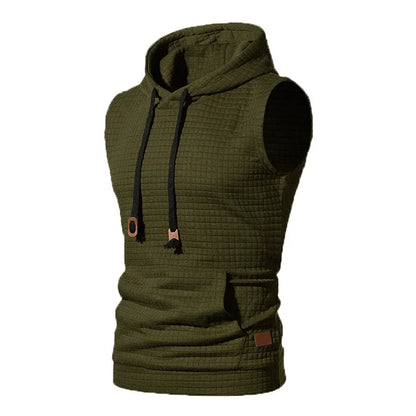 Men Summer Hooded Zipper Vest Mens Clothes Camouflage Tank Top Fitness Sweatshirt Sportswear Clothing Sleeveless Tanktop