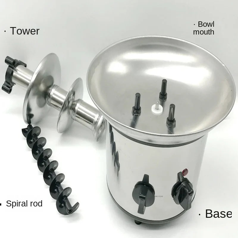220v professional chocolate fountain machine with four tiers for hotel buffet and party