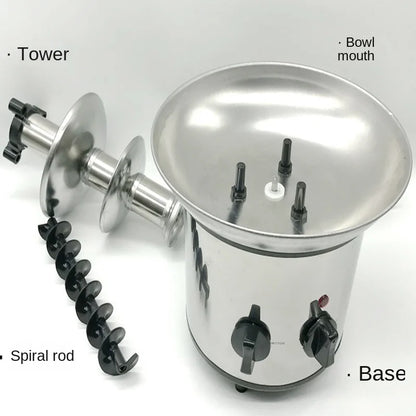 220V Professional Chocolate Fountain Machine with Four Tiers for Hotel Buffet and Party