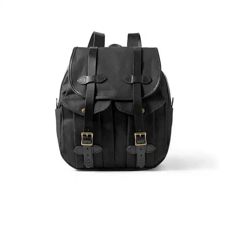 american retro durable travel backpack canvas vintage backpack with cowhide shoulder strap and ykk zipper high quality for men