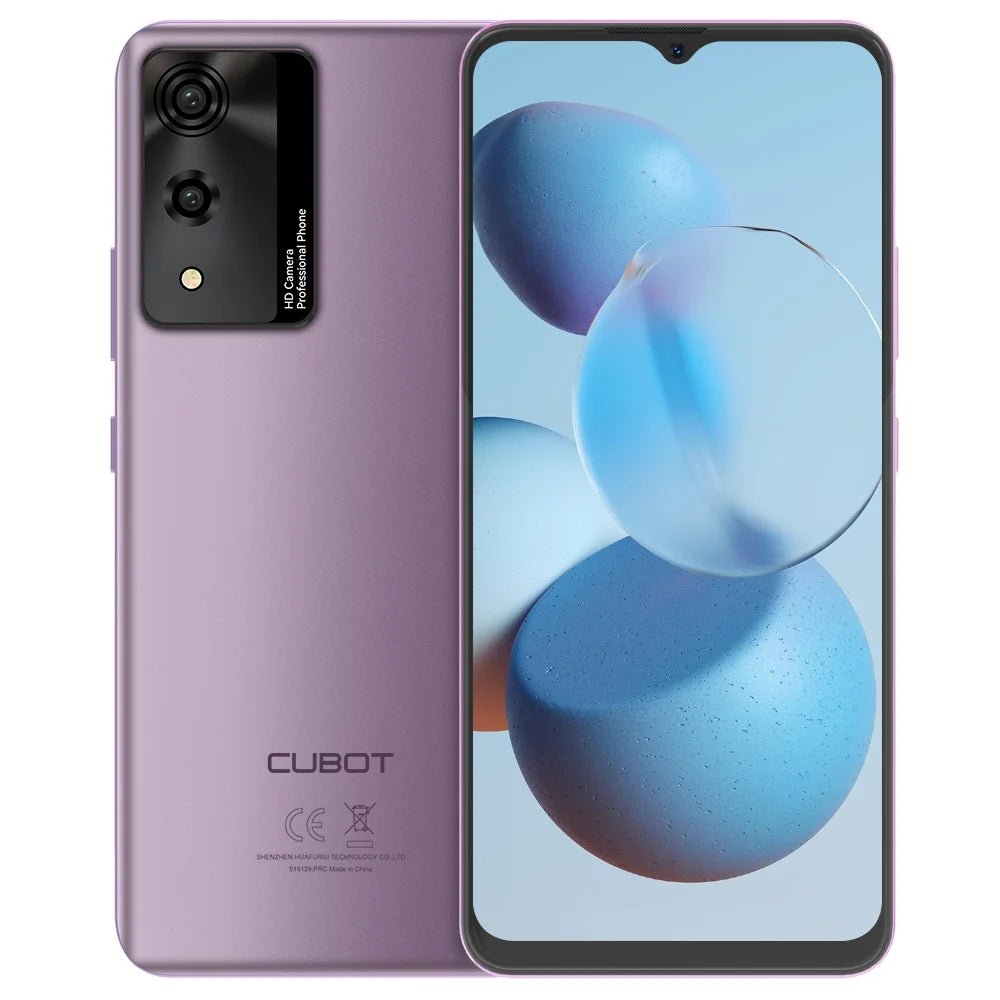 android smartphone cubot a10, 12gb ram (4gb+8gb), 128gb rom, octa-core, 6.56-inch 90hz screen, 5100mah, 48mp, 5g wifi, 4g phone