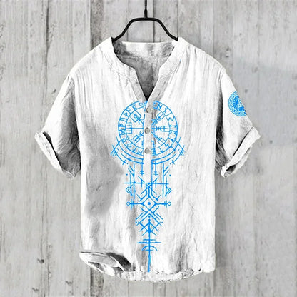 Spring and summer men's and women's shirts independent station casual Hawaiian style shirts men's tops 100% linen new hot sale