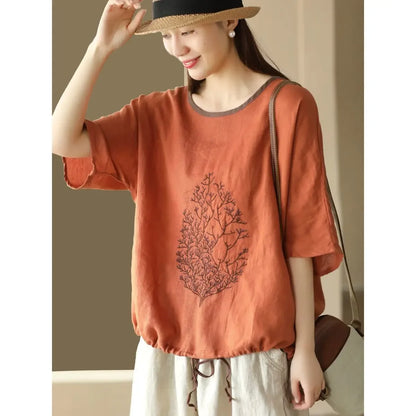 Women's T-shirt Plain Summer Outfit Short Sleeve Graphic Cotton Top Female Korean Reviews Many Clothes Japanese Vintage Fashion