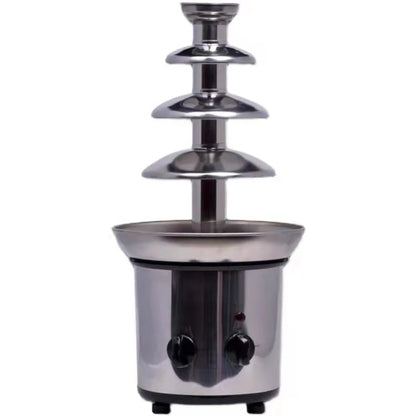 220V Professional Chocolate Fountain Machine with Four Tiers for Hotel Buffet and Party
