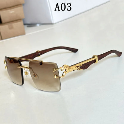 Luxury Sunglasses Women Square Rimless Sunglasses For Men Vintage Fashion Glasses Gafas De Sol Hombre Lunette Soleil Femme