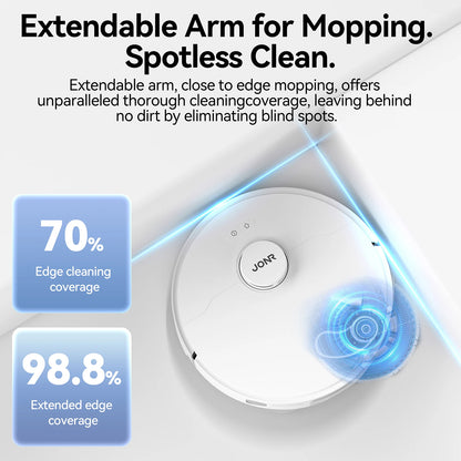 JONR P20 Pro Robot Vacuum Cleaner with Mop Function & Lifting Mop, 8000Pa All-in-One Cleaning Station,Edge Cleaning, Hot Air Dry