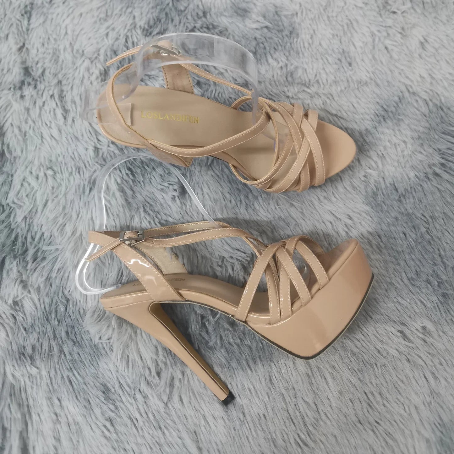 large size 43 women sandals 14cm super sexy platform high heels ankle strap sandals open toe gladiator party dress wedding shoes
