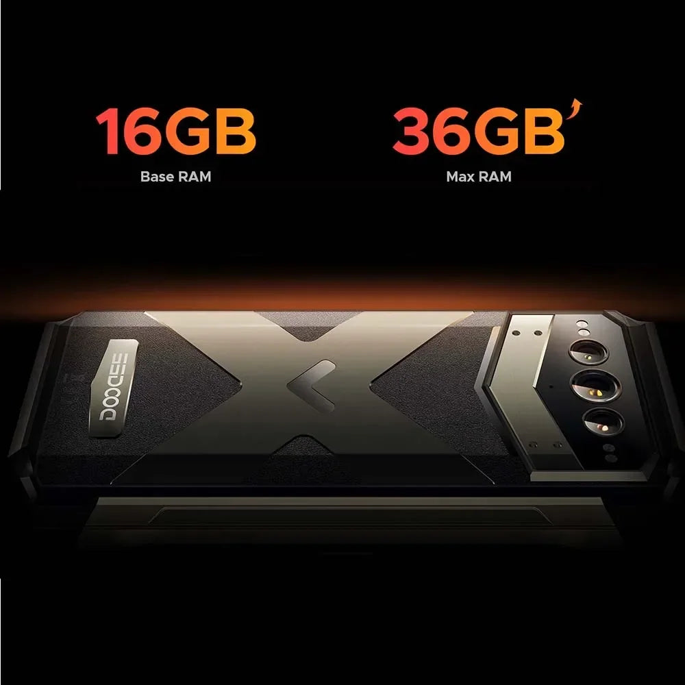 global version doogee v max plus rugged phone 6.58" 120hz 36gb(16+20) 512gb 200mp ai camera 22000mah lighting effect android 14