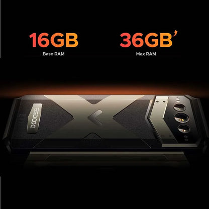 Global Version DOOGEE V Max Plus Rugged Phone 6.58" 120Hz 36GB(16+20) 512GB 200MP Ai Camera 22000mAh Lighting effect Android 14