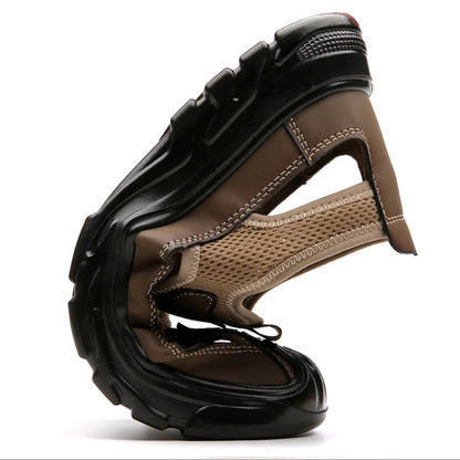 Summer Breathable Men's Baotou Sandals Hollowed Out Mesh Shoes Outdoor Non-slip Lightweight Sports Casual Beach Shoes