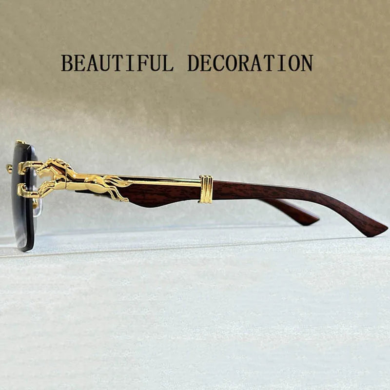 square sunglasses for men new luxury vintage designer rimless sunglasses women trendy fashion glasses gafas de sol hombre