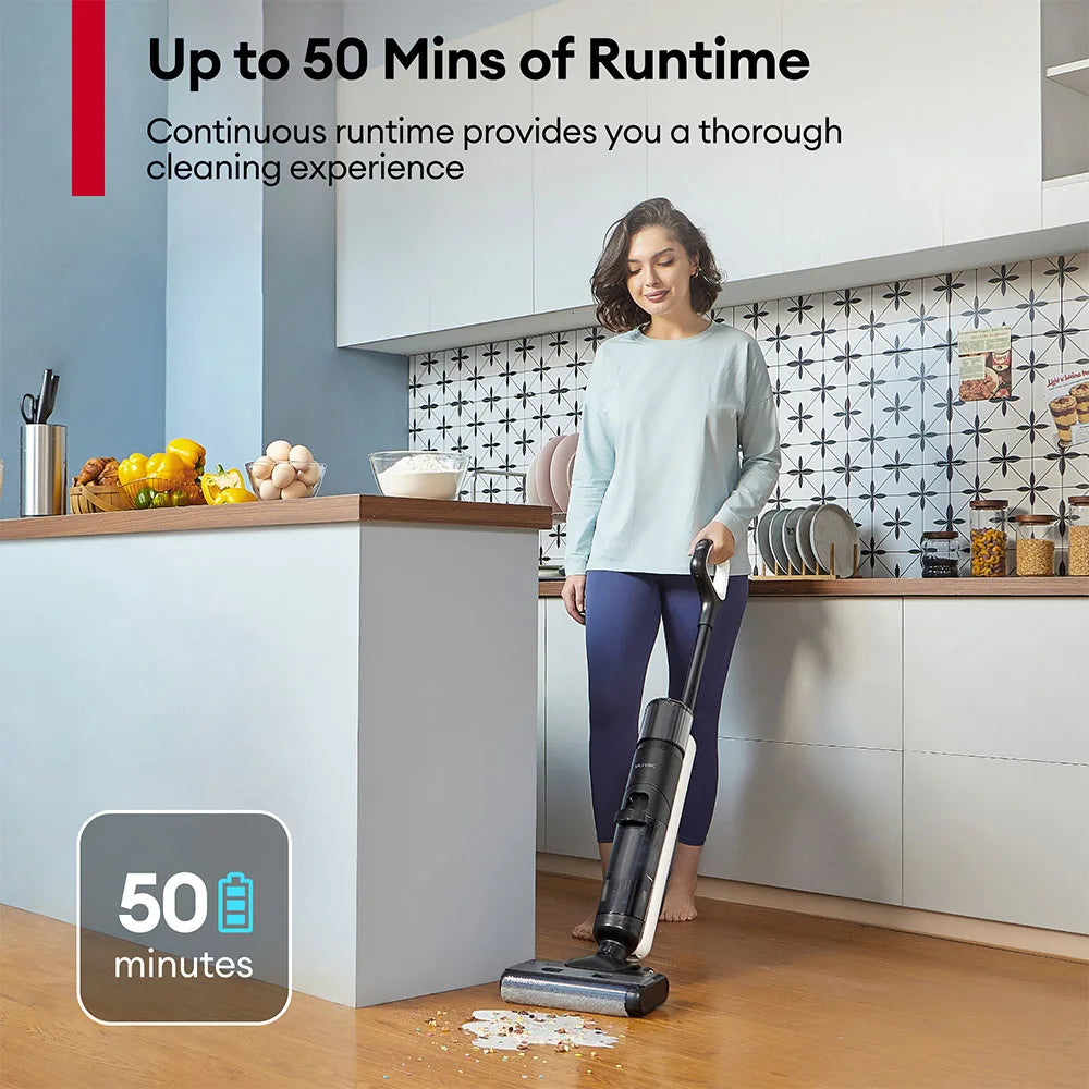 ultenic ac1 elite cordless vacuum and mop with selfcleaning up to 50min runtime smart dirt detection 3 cleaning mode lcd display