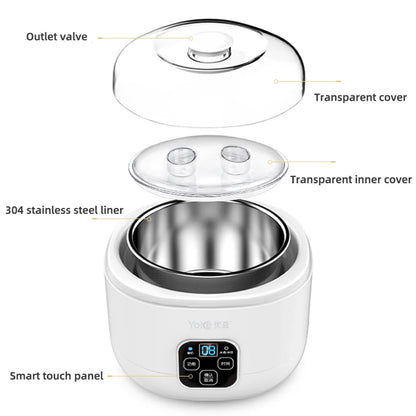 1.0L Automatic Yogurt Maker with Jars Household Multifunction Mini Yogurt Machine Rice Wine Natto Machine DIY Yogurt Tools 220V
