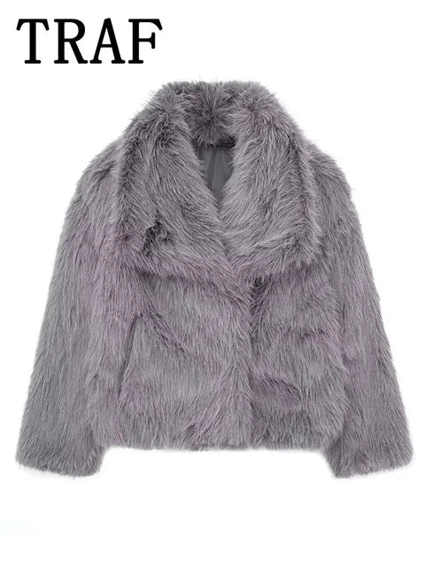 traf metal color sequin woven jacket for women loose stand collar long sleeve coat  autumn winter chic female outerwear