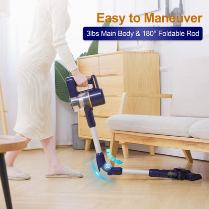 N7 Cordless Stick Vacuum Cleaner, 35kPa, 1.2L Dust Cartridge, Removable Battery, Up to 55 Minutes of Operating Time, 6-in-1 Hand