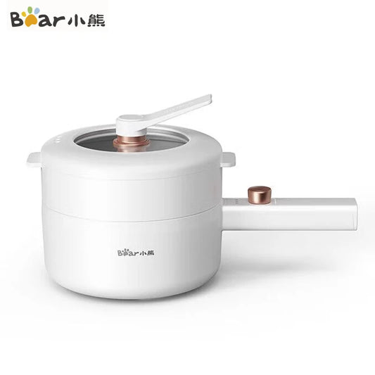 1.6L Bear Electric Cooking Pot 1-2 People 220V Electric Cooker Non-Stick Pot Mechanical MultiCooker Steamed Rice Pot For Home